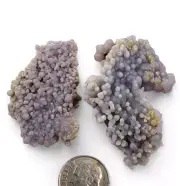 Grape Chalcedony Botryoidal Agate Crystals 19.2 grams. 2 Piece Lot