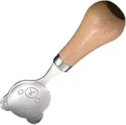 Baby First Spoon | Toddler Utensils Wooden Handle Spoon Children Safe | Children Safe Food Grade Kids Flatware Anti-Choke Self-Feeding Toddler Utensils for Boys Travel Home