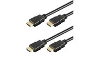 2x Goobay 0.5m Series 2.0 Male HDMI Cable Cord w Ethernet For Laptop PC Black