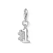 NEW Thomas Sabo Sterling Number 1 Charm Pendant One First Beginning Hashtag CZ