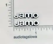 Jamo Speaker Badge Logo Pair Silver Incised Plastic