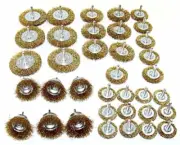 36 pcs Wire Wheel Brush Set 1/4'' Shank Cup Wire Brushes Cleaning Brushes Set