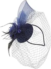 [CANIGHT] Fascinators Hat for Women Net Headband Bachelorette Party Headpiece Elegant Tea Party Fascinator
