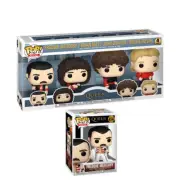 Queen - Radio Gaga Pop! Vinyl 4-Pack Brian May + Freddy Mercury w Cape 2 Set NEW
