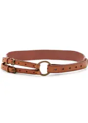 Free People Cyrus Leather Belt - Brown S/M