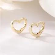 2PCS 14K Gold Plated Carabiner Heart Lock Clasps Connector 13X17mm GZX594