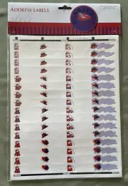 Red Hat Society Lady Address Labels 10 Sheets, 640 Labels Purple Red Wild Style