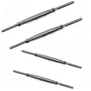 5/8" Thread Swage Stud & Stud Pipe Turnbuckle 3/8" Cable Stainless Steel 4 PC