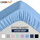 Full Fitted Bed Sheet Extra Deep 40cm Single Double Queen King Size Sheets AU