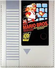[Mario Party] Mario Retro NES Cartridge Grey ID and Card Bi-Fold Wallet