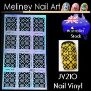 JV210 Oriental Pattern Nail Vinyl Sticker decoration Stencil Vinyls Art Craft