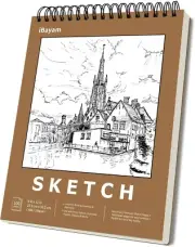 9" X 12" Premium Sketch Book Set, 1-Pack Spiral Bound Drawing Paper, 100 Sheets