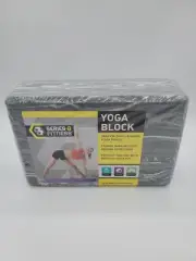 Series 8 Fitness Yoga Block Gray Marble Fitness Exercise Health - NEW SEALED