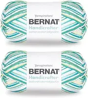 [Bernat] Handicrafter Cotton Big Ball Mod Ombre Yarn - 2 Pack of 340g/12oz - Cotton - 4 Medium (Worsted) - 608 Yards - Knitting/Crochet