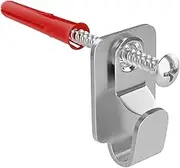 Ikon Picture Hooks Heavy Duty Steel Safety Hooks with Screws and Plugs for Solid Wall (Pack of 2)