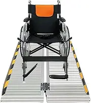 Aluminum Folding Mobility Scooter Ramps for Doorways Lightweight Portable Aluminum Wheelchair Ramp Curbs Holds up to 600lbs