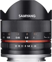 Samyang 8mm F2.8 UMC Fisheye II (Black) Lens for Fuji X Mount Digital Cameras (SY8MBK28-FX)
