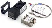 REX-C100FK07-V*an Intelligent Temperature Controller SSR Output + SSR-40 DA +M6 1M Cable 3Pcs Set