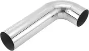 X AUTOHAUX 3.15" OD 90 Degree Mandrel Bend Elbow T304 Stainless Steel Exhaust Tube Pipe Piping Surface Polishing Silver Tone