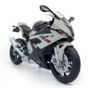 1/12 BMW S1000RR Diecast Motorcycle Model Toys for Boys Adults Kids Gifts Gray