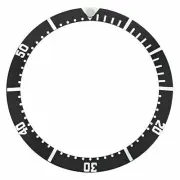 BEZEL INSERT FOR OMEGA SEAMASTER 166.027 WATCH BLACK 37MM X 30MM