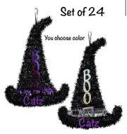 S/24 Wreath Hat Form Witch Santa Scarecrow DIY Elf Hat 15.5” Craft Elf Tinsel