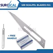 100 Pcs Scalpel Blades #11 + 1 FREE Scalpel/BP Handle #3 Surgical German Grade