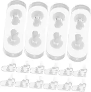 CIYODO Shelf Hardware Corner Connectors 20 Sets Acrylic l Shape Brackets for Furniture Fixation Easy Install Industrial Corner