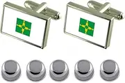 [Select Gifts] Shirt Dress Studs Brasilia City Brazil Flag Cufflinks