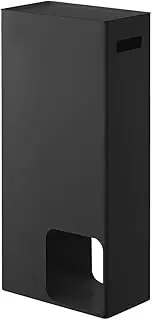 Yamazaki 3456 Toilet Paper Stocker, Black, Approx. W 9.1 x D 4.9 x H 18.9 inches (23 x 12.5 x 48 cm), Tower, Toilet Storage, Shelf, Rack