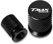 Tire Valve Stem Caps Valve Cap for YA&MAHA T-Max560 TMAX560 Motorcycle Wheel Tire Air Valve Stem Caps(Black)