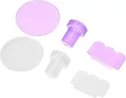 2sets Creative Nail Art Templates Unique Nail Stampers Plates Manicure Tools