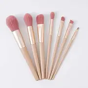 Makeup Brushes,Makeup Brush Set,7 PCS Travel Make Up Brush Kit,Cosmetic Brushes for Face Foundation Blush Eye Shadow (Pink)