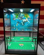 Travis Etienne, Trevor Lawrence, Jags Custom LED Sports Cards Display Case