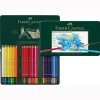 在飛比找PChome24h購物優惠-Faber-Castell水性色鉛筆綠色精緻鐵盒裝60色組*