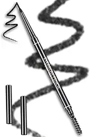 Dual-Ended Eyebrow Pencil Micro Pencil With Eyebrow Brush Sweat-Proof Ultra-Fine Pencil Tool For Shaping Defining And Filling Suitable For Beginners Makeup Artists And Beauty Enthusiasts (Black)