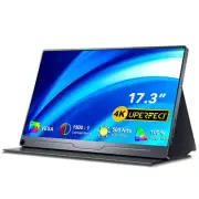 4K Portable Monitor 17.3" IPS Screen Gaming Monitor for PC Mac Laptop USB-C HDMI