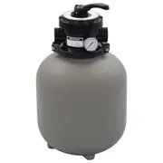 Pool Sand Filter with 4 Position Valve Grey 350mm Pools Flowclear 35x62.5cm