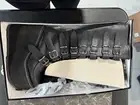 DEMONIA SWI815/B/PU Wedge Platform Buckle Straps Black Knee High Boots SZ 10