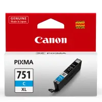 在飛比找momo購物網優惠-【CANON】CLI-751XL-C 原廠藍色高容量XL墨水