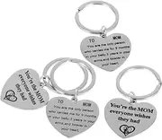 [PACKOVE] 4pcs Stainless -shaped Keychains for Mom Chic Key Bag Ornaments Safe Practical Mother's Day Key Hanging Decor for Special Occasions