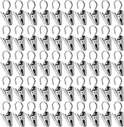 50 PCS Stainless Steel Curtain Clips With Hook for Curtain, Photos, Home Decoration Outdoor Party Wire Holder