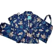 Vintage Paul Frank Limited Edition Pajama Set, Space Julius, Blue, Size Medium
