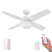 Prominence Home Atlas, 44 Inch Modern Indoor LED Ceiling Fan with Light and Remo