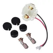 Carbon Brush+Caps+Cap Covers+Brush Holder Set for Makita 638921-2 638448-2 CB430 BGA450 BGA452 BJS16 black
