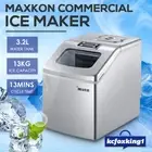 Maxkon 13KG Portable Ice Maker Machine Commercial Ice Cube Maker Freezer Sliver