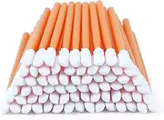 AAwipes 2.8" Cleaning Swabs (100 pcs, Orange, Length/Swab Head Width=72 mm/3.2 mm, Round Head) Tiny Knitted Polyester Lint-Free Swabs General Purpose Cleanroom Swab Sticks (A5837A)