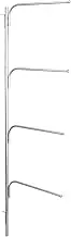 Household Essentials H12003 Hinge It Clutterbuster Four Bar Hanging Valet | Behind The Door Clothing and Towel Rack Chrome