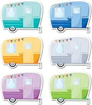 Creative Teaching Press Woodland Friends Vintage Trailers 6" Designer Cut-Outs (5955)