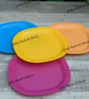 Tupperware Microwave Reheatable Plates 8" 1 Set 4 New